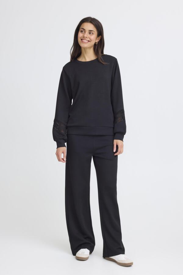 Pantalon sport chic jambe large