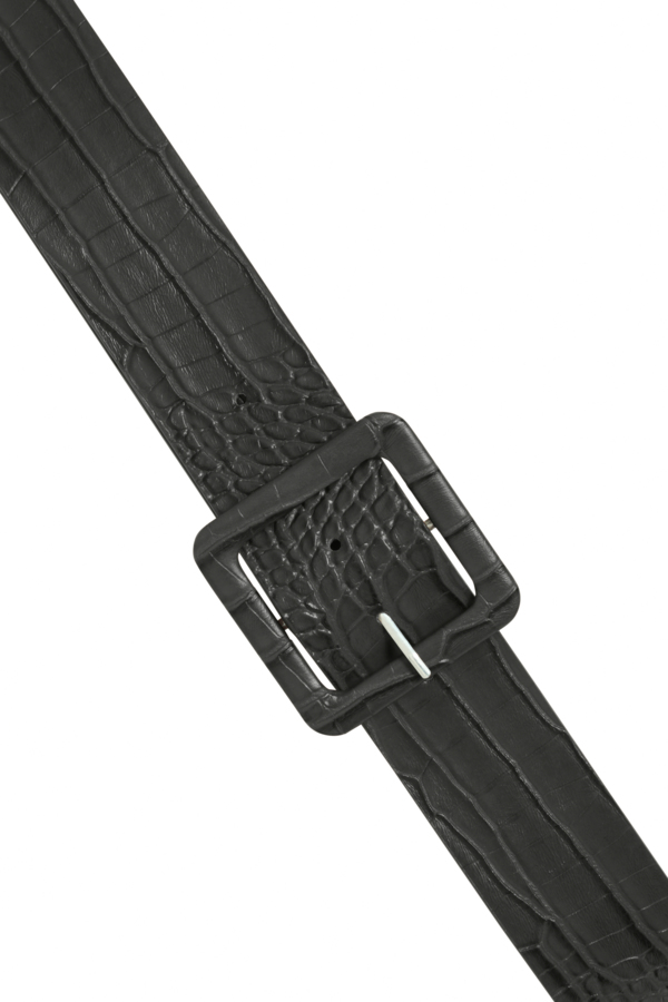 Ceinture grosse boucle imitation crocro