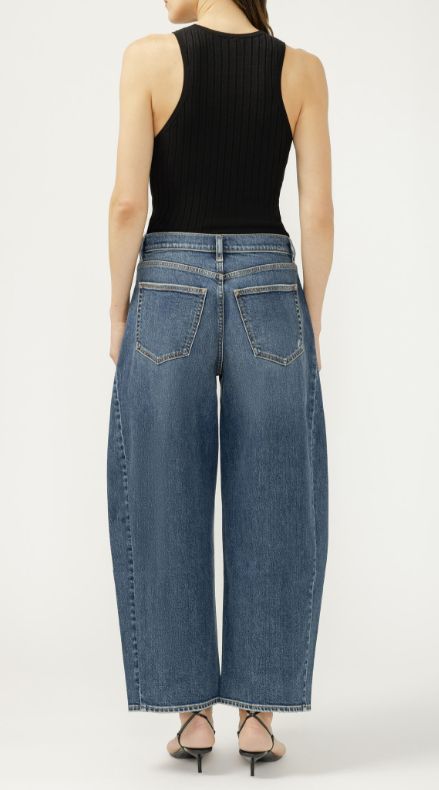Jeans ballon surdimensionné taille haute