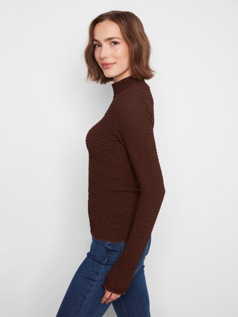Chandail gauffré ajusté - 1468PK-680C - Charlie B