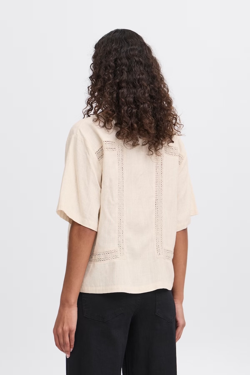 Blouse manche courte lin