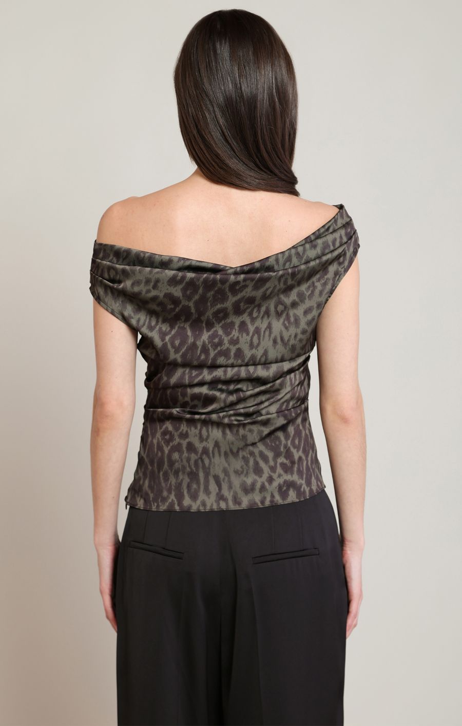 Haut off shoulder drapé