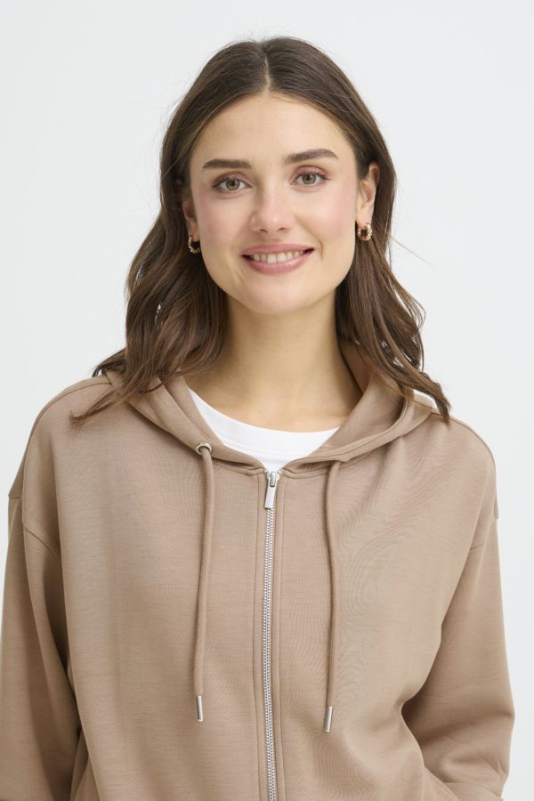 Cardigan zip banu capuchon - 20617574 - Fransa