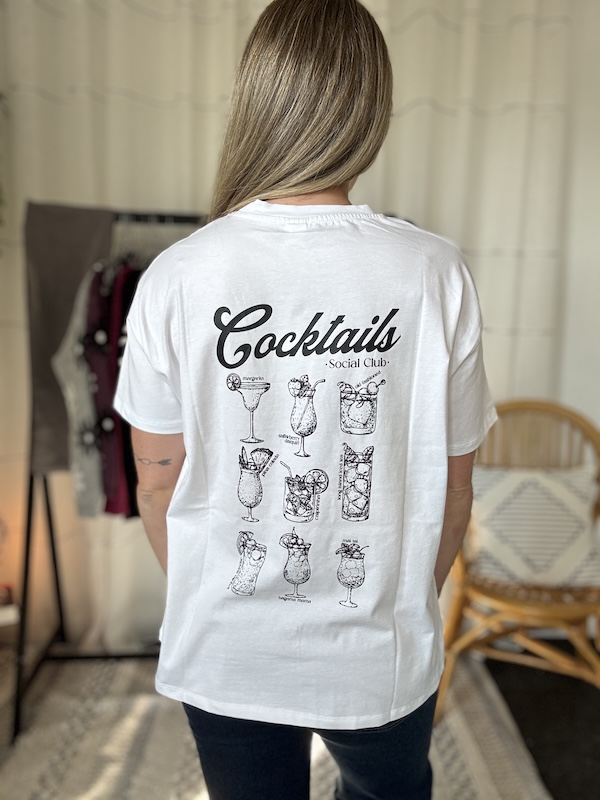 T-shirt boxy écriture dos
