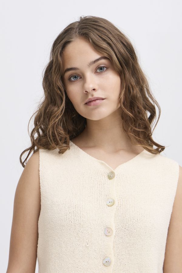Débardeur boutons tricot