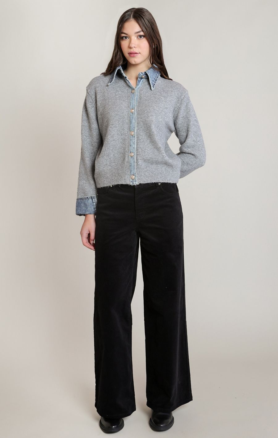 Cardigan lainage et jeans - 2827280 D - Dex