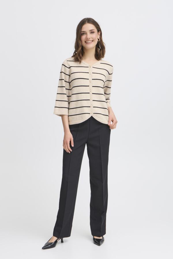 Cardigan ligné manche 7/8