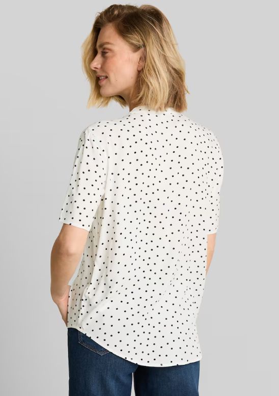 Blouse manches courtes à pois