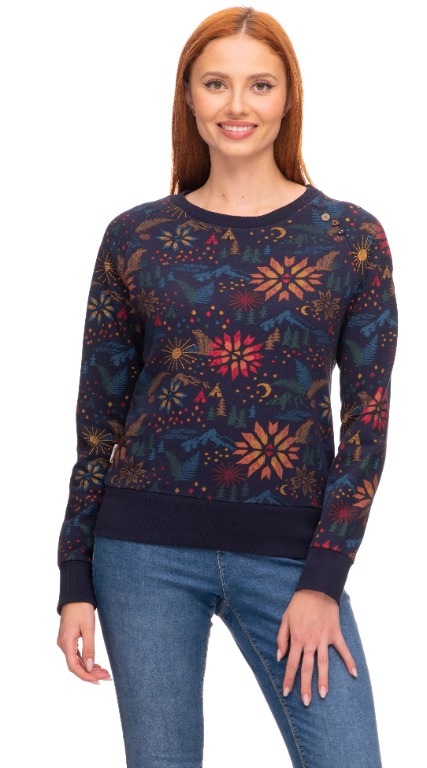 CHANDAIL COTON OUATE COL ROND MOTIF
