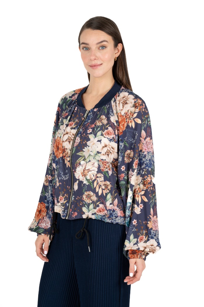 Veste bomber fleurie