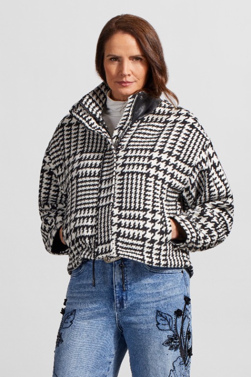 VESTON CHIC PIED DE COQ BAS AJUSTABLE