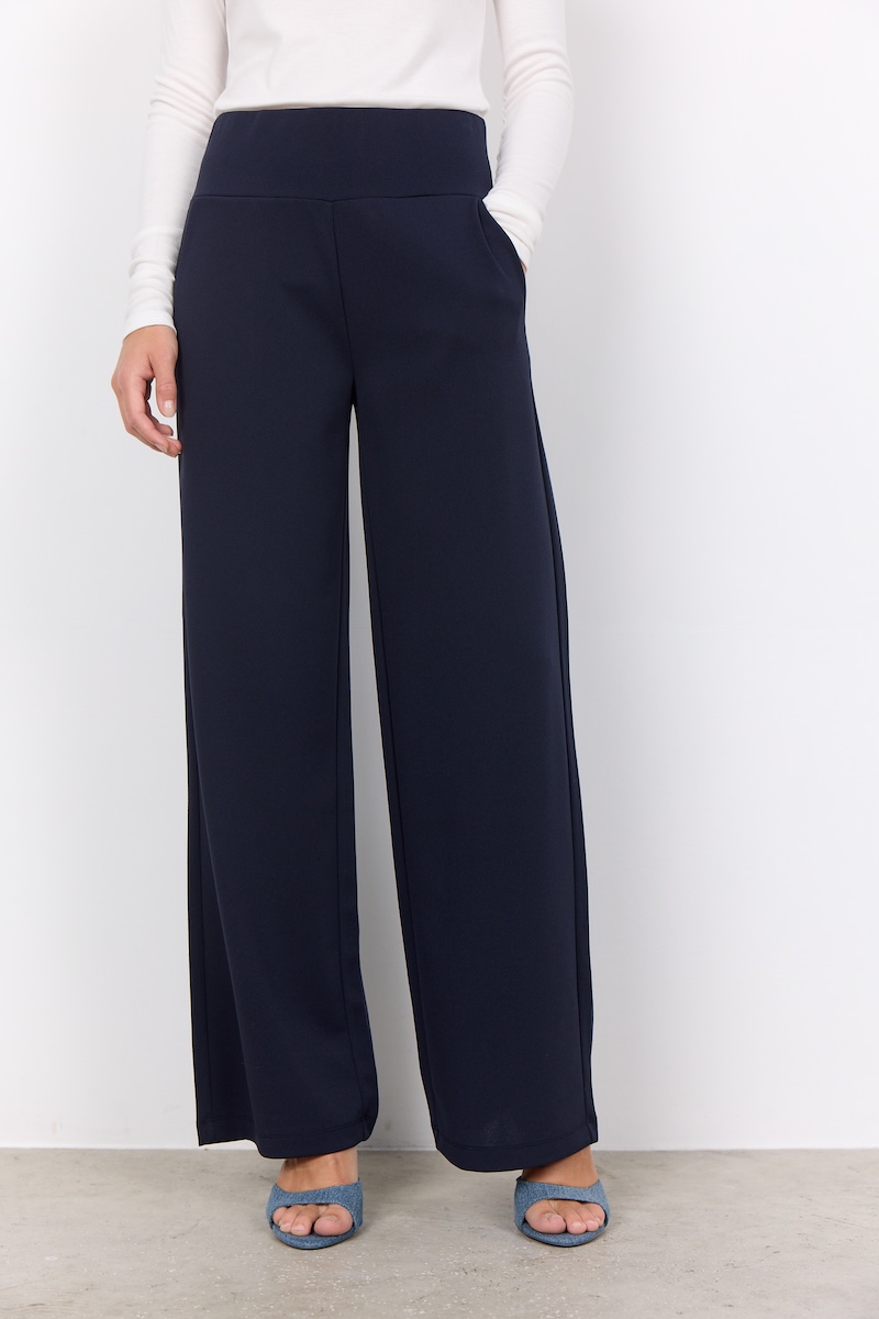 Pantalon bande élastique uni - 26188 - Soya Concept