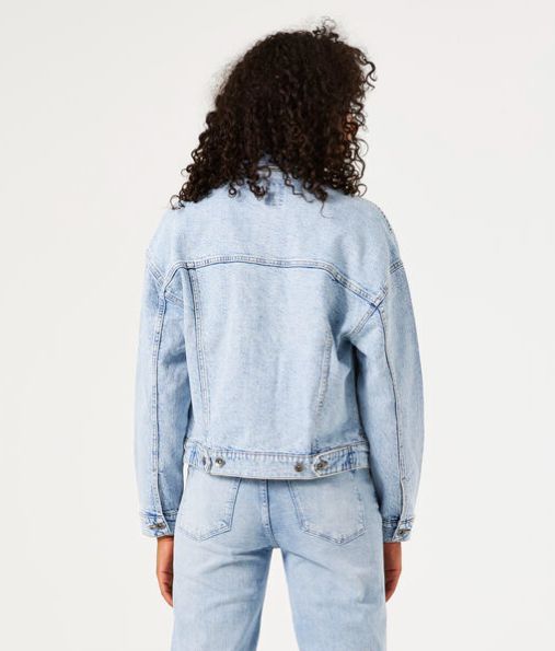 Veston jeans court oversized