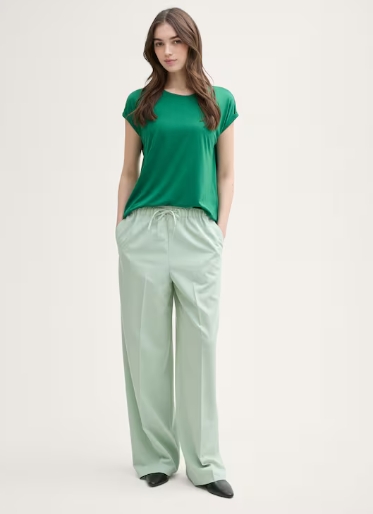 T-SHIRT UNI COL ROND BOXY CONFORTABLE - 1030942 - Tom Tailor