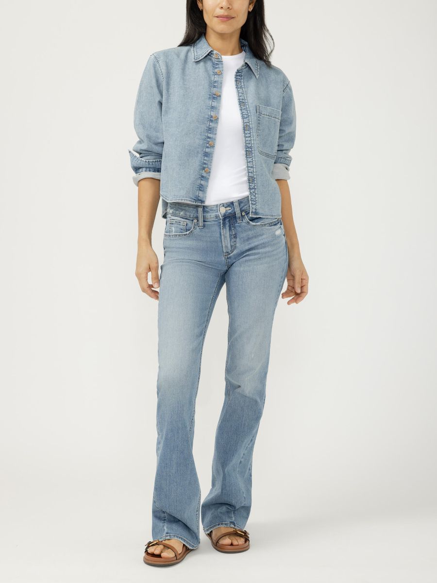 Blouse denim en tricot - Ls4305LWK201 - Silver Jeans