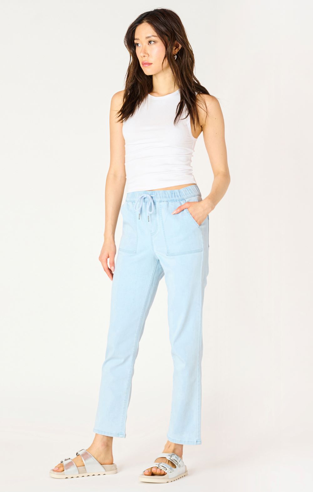 Pantalon de jogging en denim tricoté