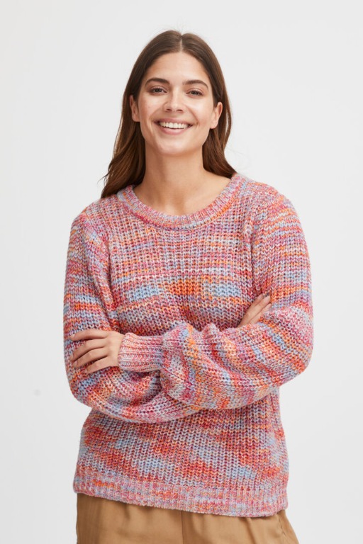 CHANDAIL TRICOT COL ROND MULTI