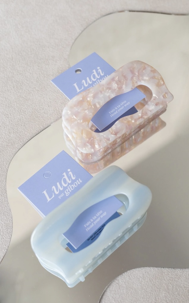 Pince à cheveux en acétate Ludi