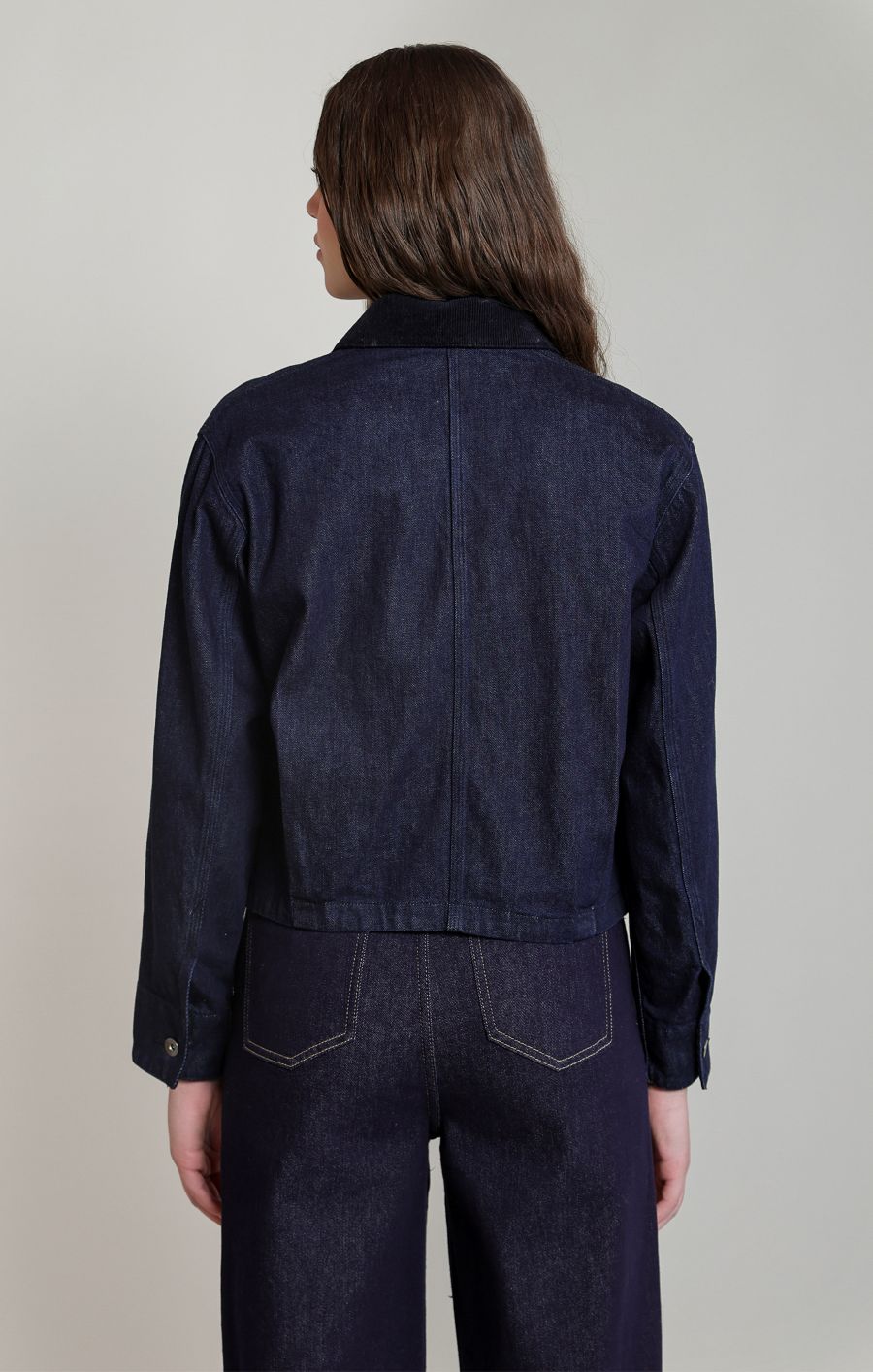 Veston jeans collet corduroy