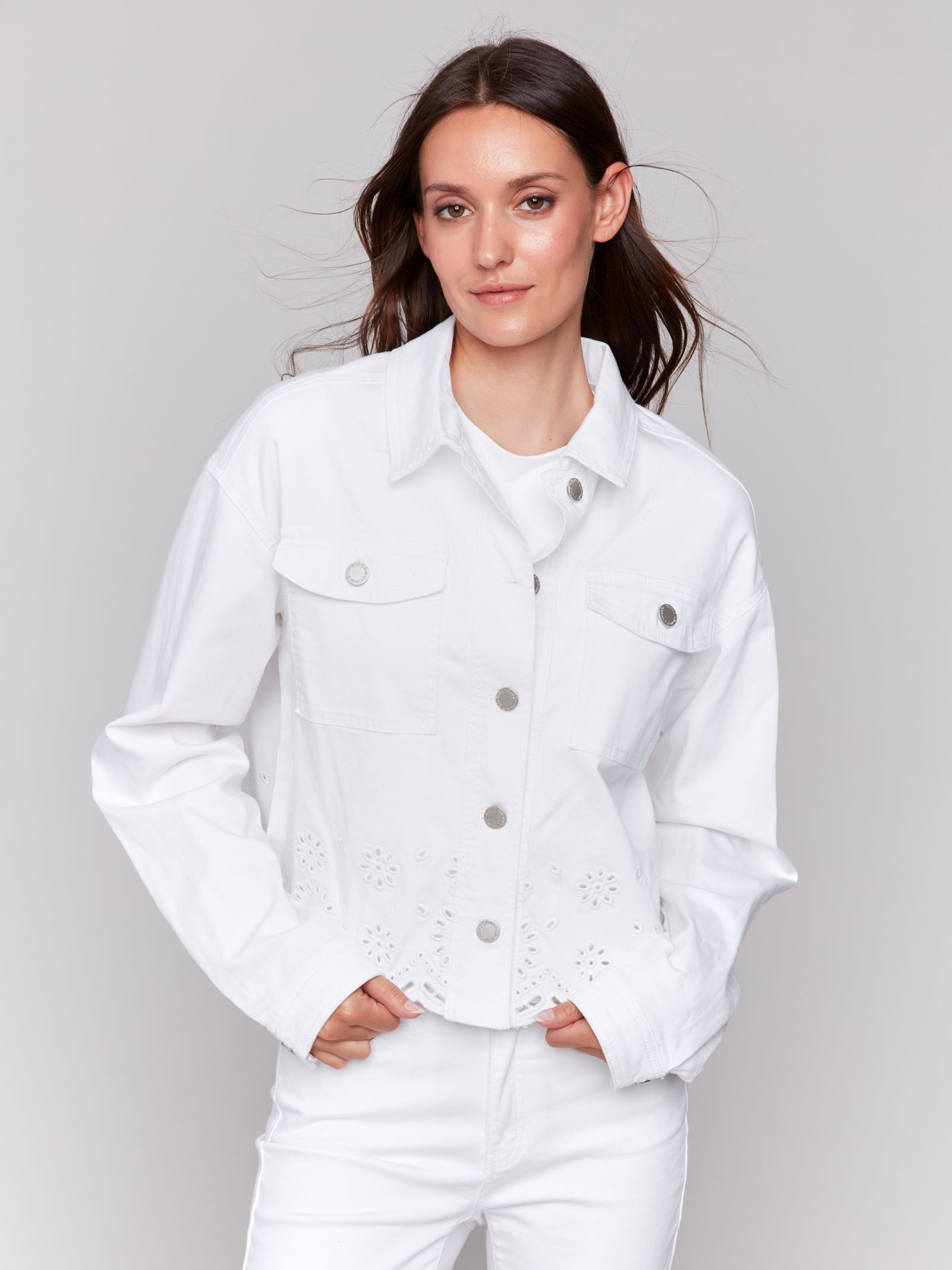 Veste jeans blanc - C6362/618A - Charlie B