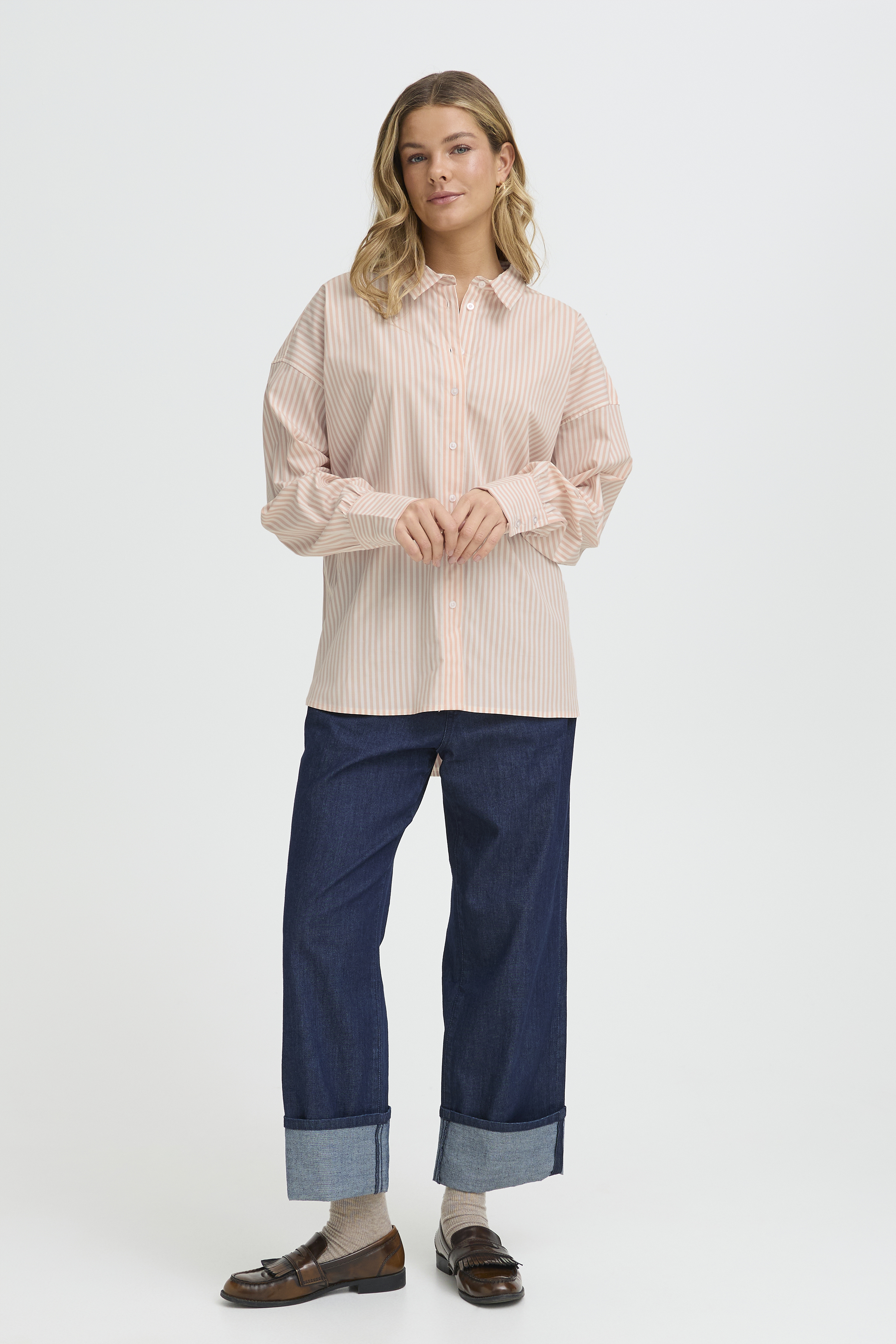 Chemise rayée manche longue - 20617471 - Fransa