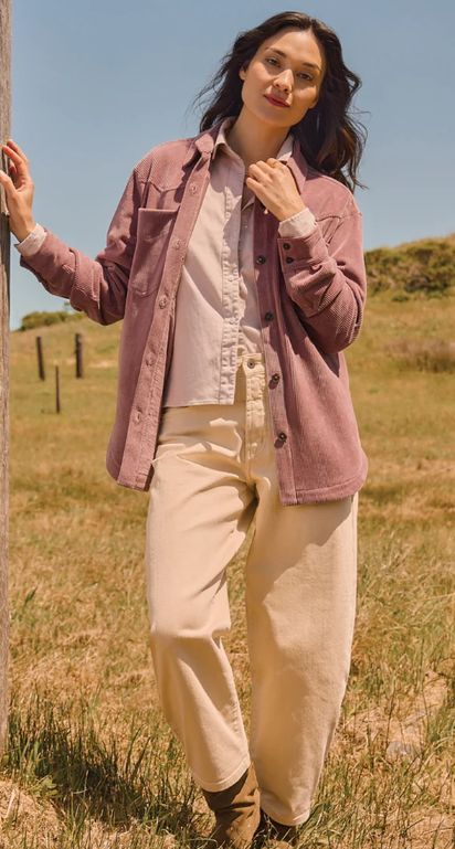 Chemise corduroy style western