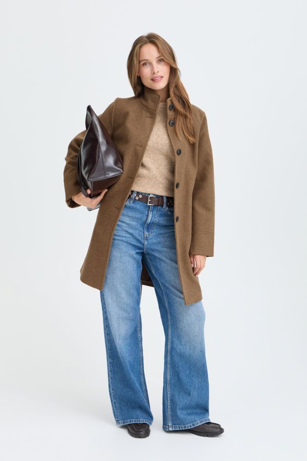 Manteau lainage ceinture