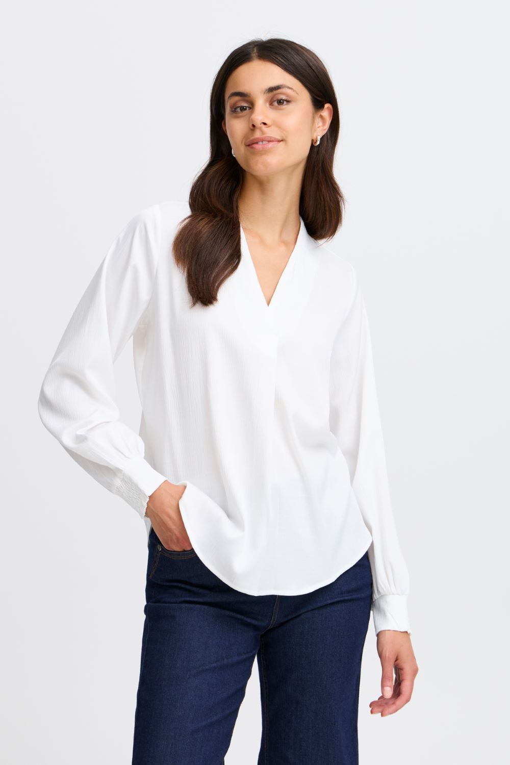 Blouse manche longue droite - 20612820 - Fransa