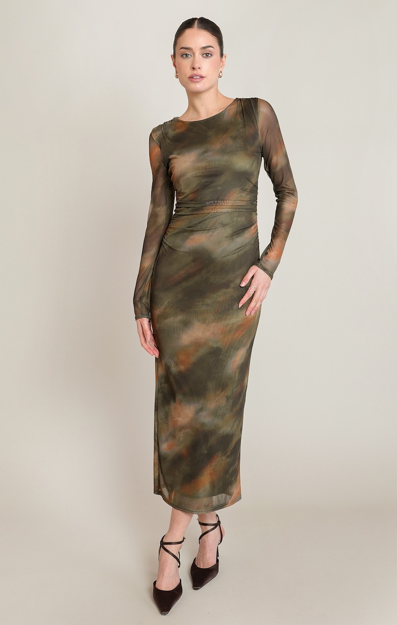 Robe maxi en mèche - 2822002 T - Black Tape