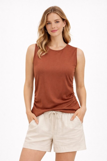 Camisole plissée côtés
