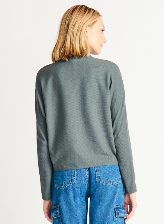 Chandail mock neck rib