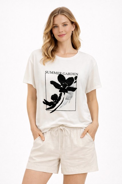 T-shirt léger col rond - MOSPAW06397 - Mosaïc