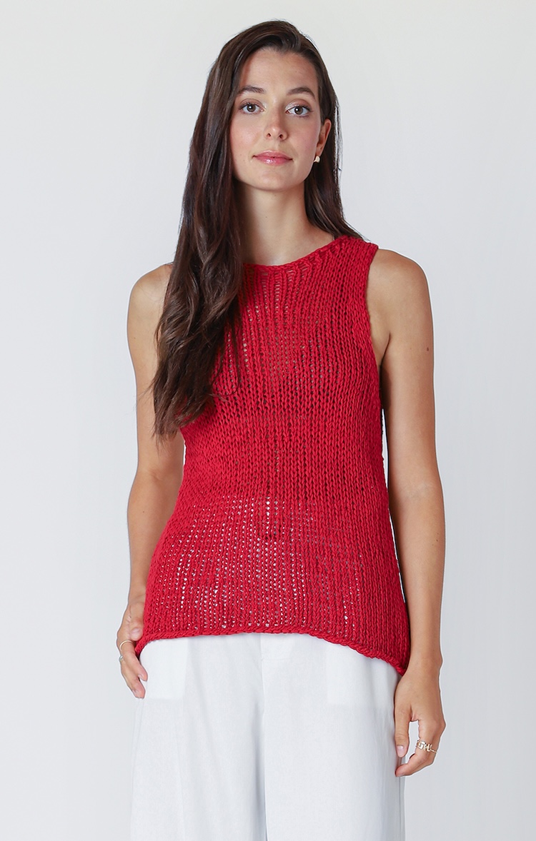 Camisole crochet col rond