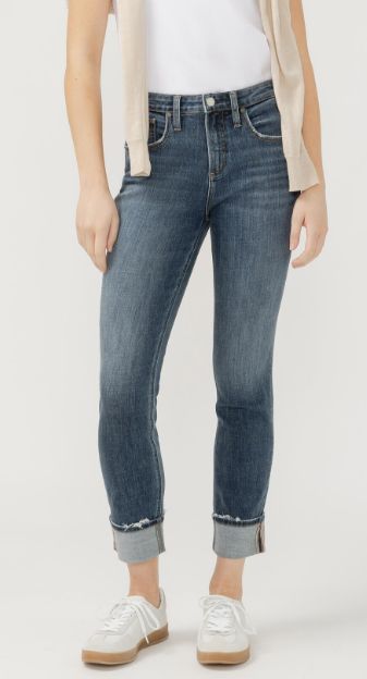 Jeans taille haute boyfriend - L27369CVS311 - Silver Jeans