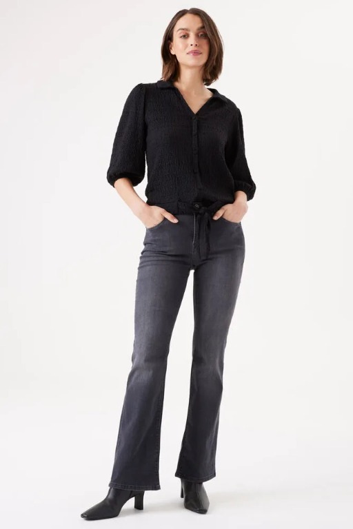 BLOUSE M/C LOOK T-SHIRT NOEUD BAS