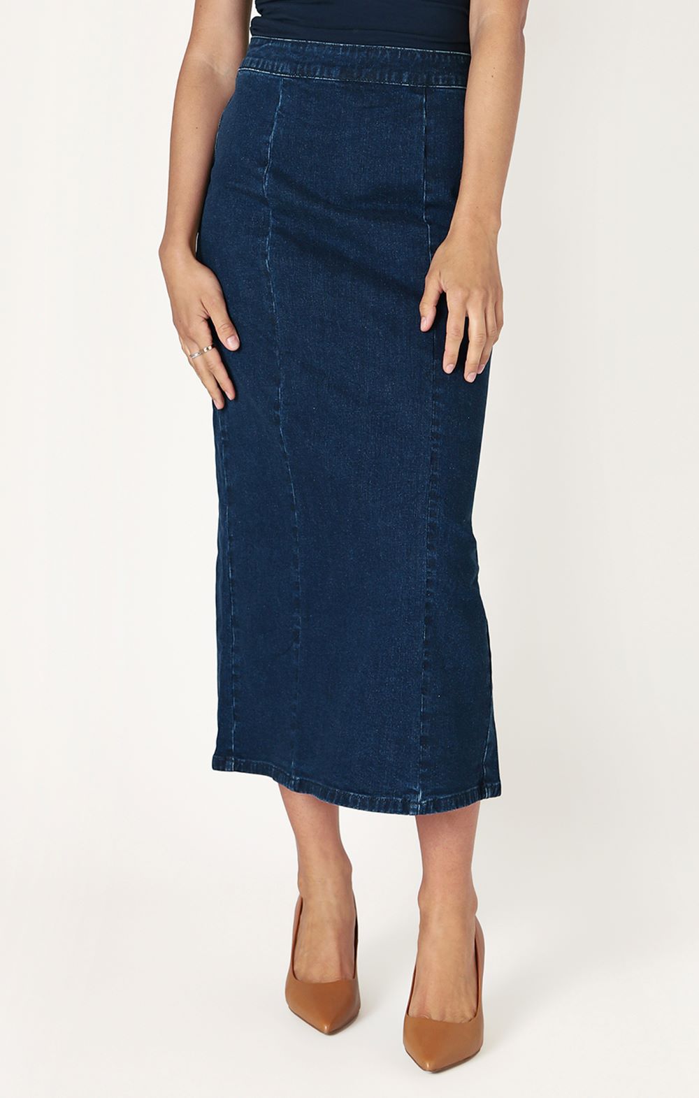 Jupe jeans maxi