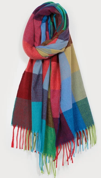 Grand foulard à carreaux - 6162 - Caracol