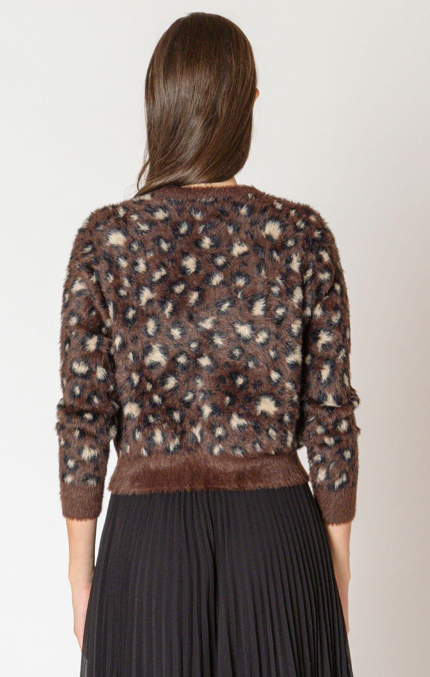 Cardigan léopard doux