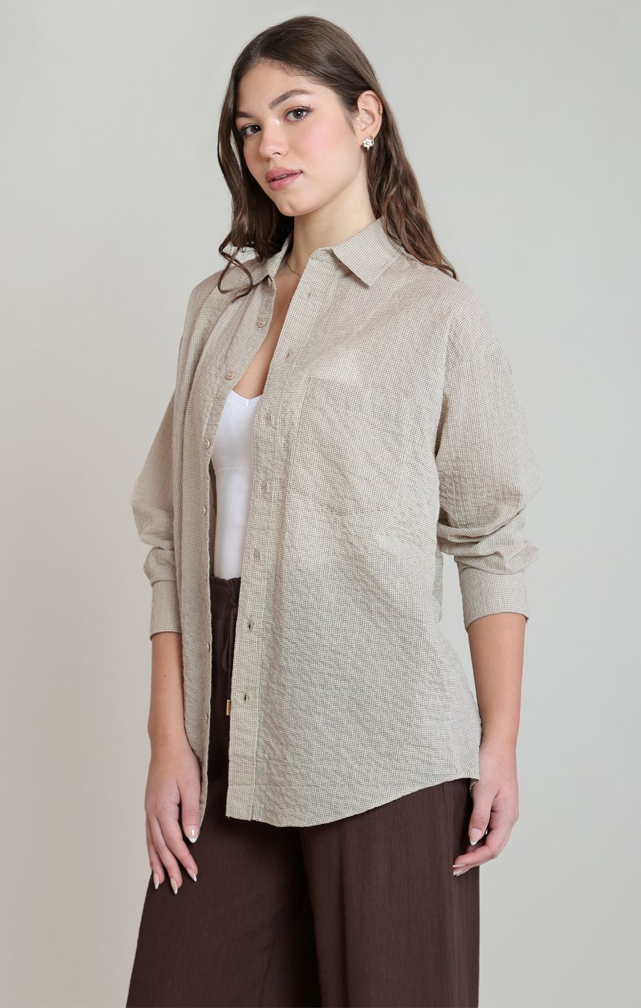 Blouse oversized texturée