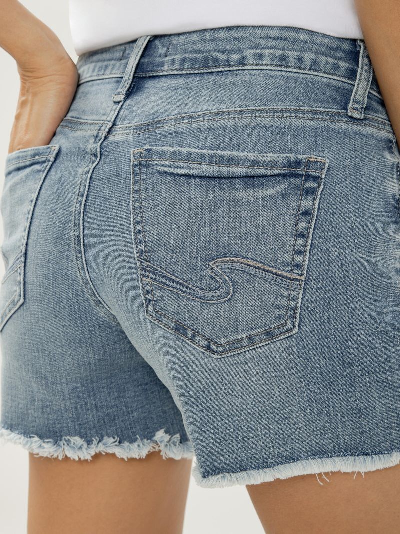 Short en jeans suki taille régulière - L53946ECF266 - Silver Jeans