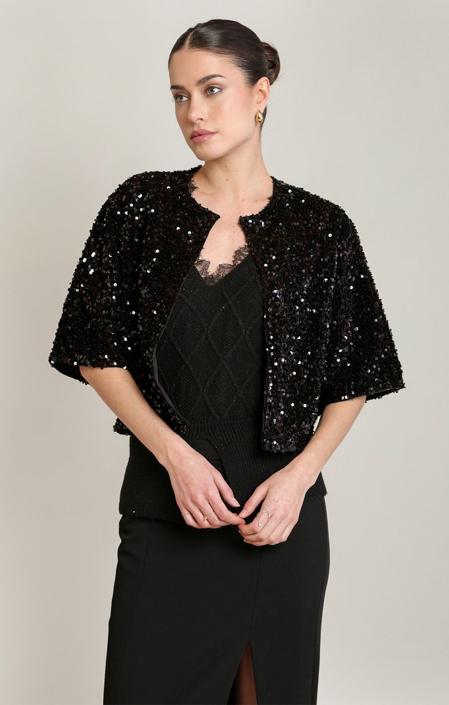Cardigan brillant - 2824200 T - Black Tape