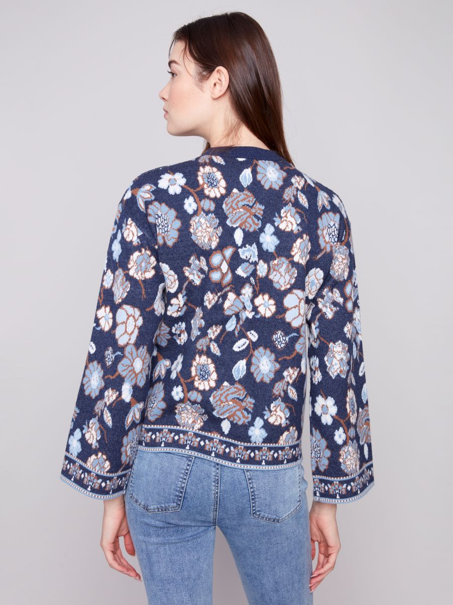 Chandail tricot motif col rond