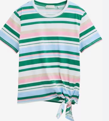 T-shirt noué bas coeur - 1040186 - Tom Tailor