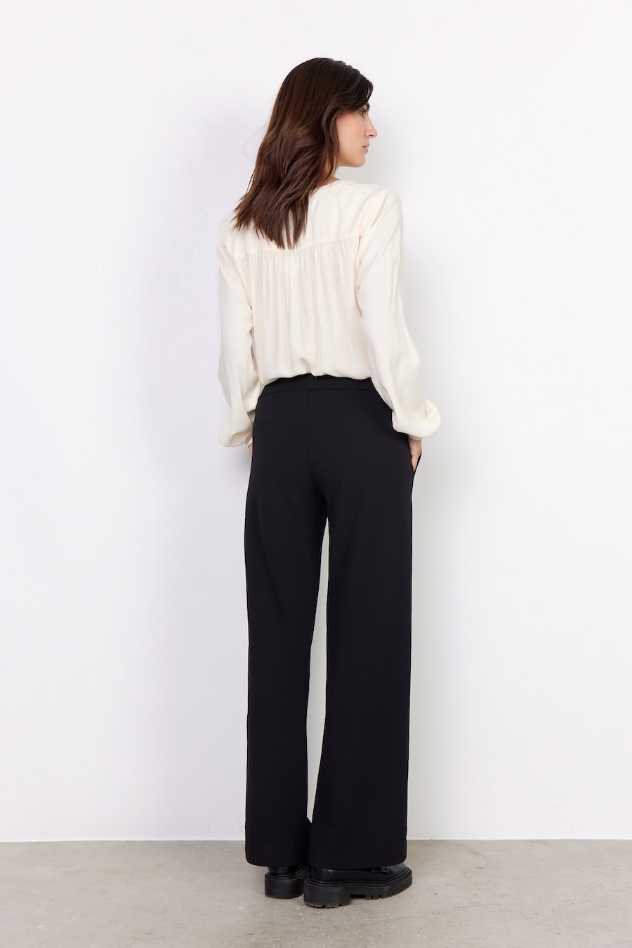 Pantalon bande élastique uni - 26188 - Soya Concept
