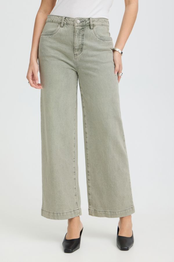 Jeans couleur jambe large - 20618085 - Fransa