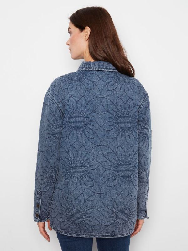 Veste jeans imprimée - 6386R-374C - Charlie B