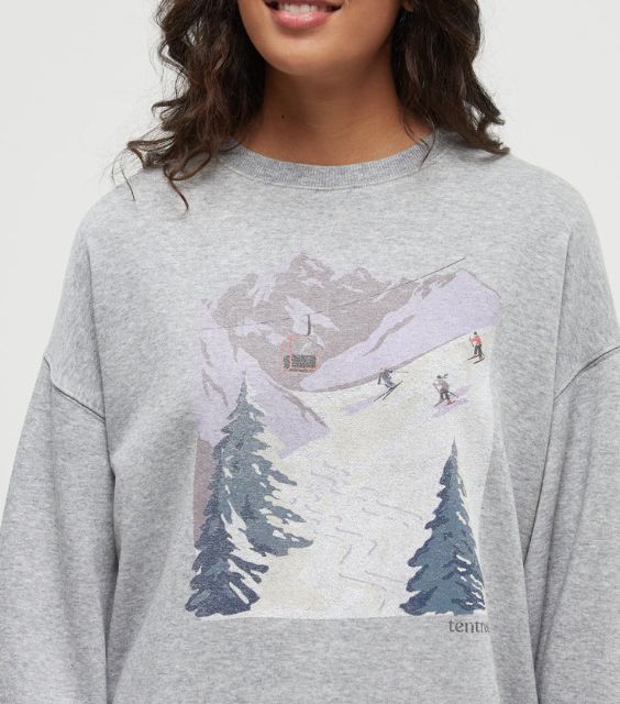 Chandail coton ouaté imprimé devant - TCW6347-5748 - Tentree