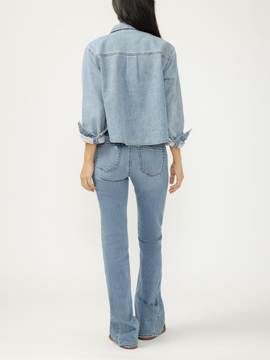 Blouse denim en tricot - Ls4305LWK201 - Silver Jeans