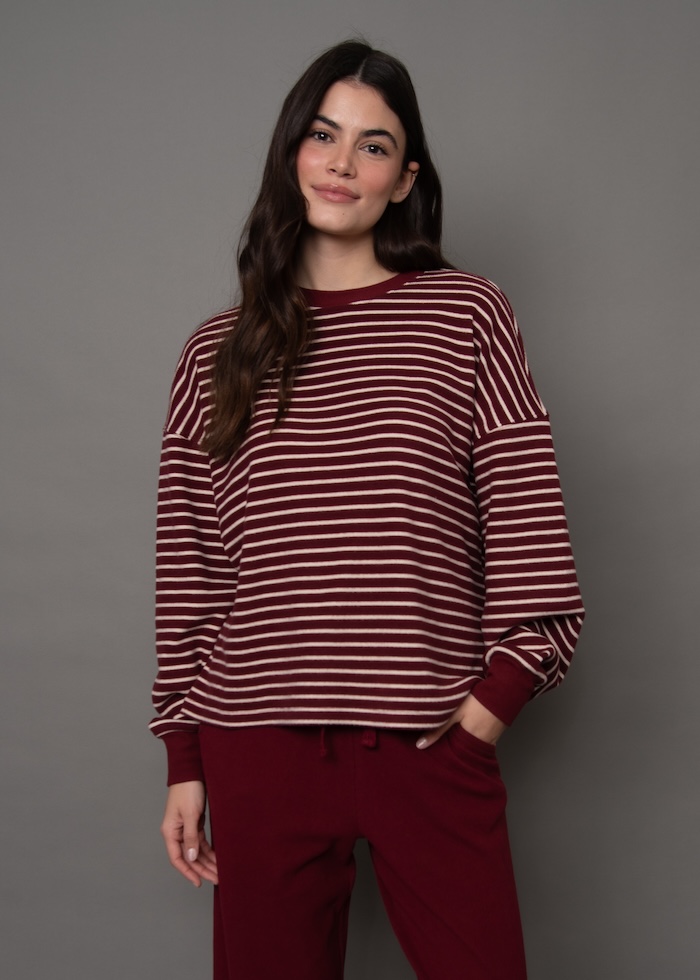 Chandail col rond rayé - 78T027SO - RD Style
