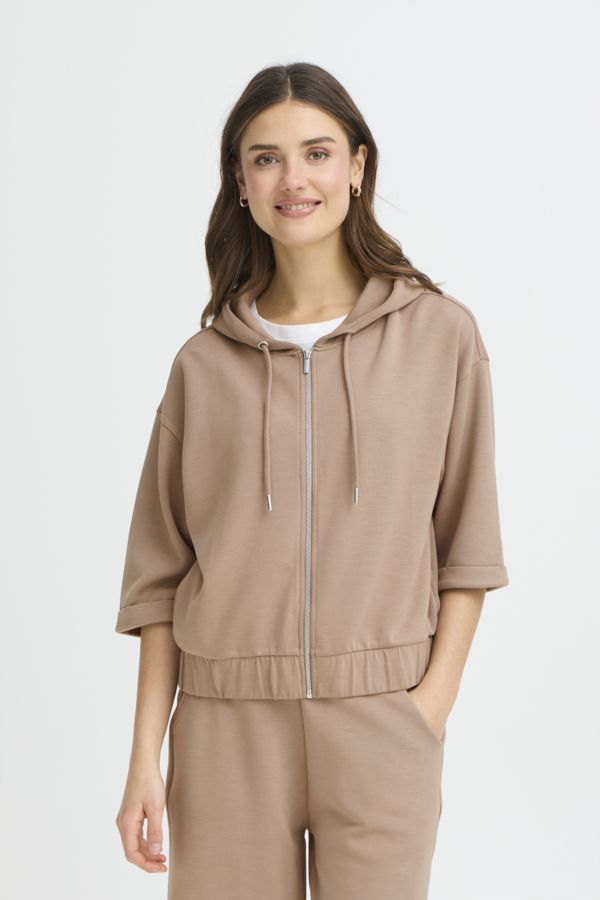 Cardigan zip banu capuchon - 20617574 - Fransa
